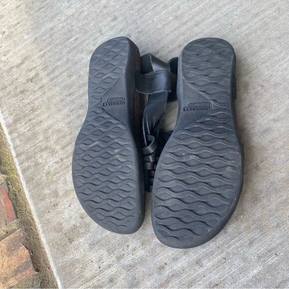 Merrell Black leather Strappy Sandals comfort bohemian boho hippie size 9 women - Picture 6 of 7